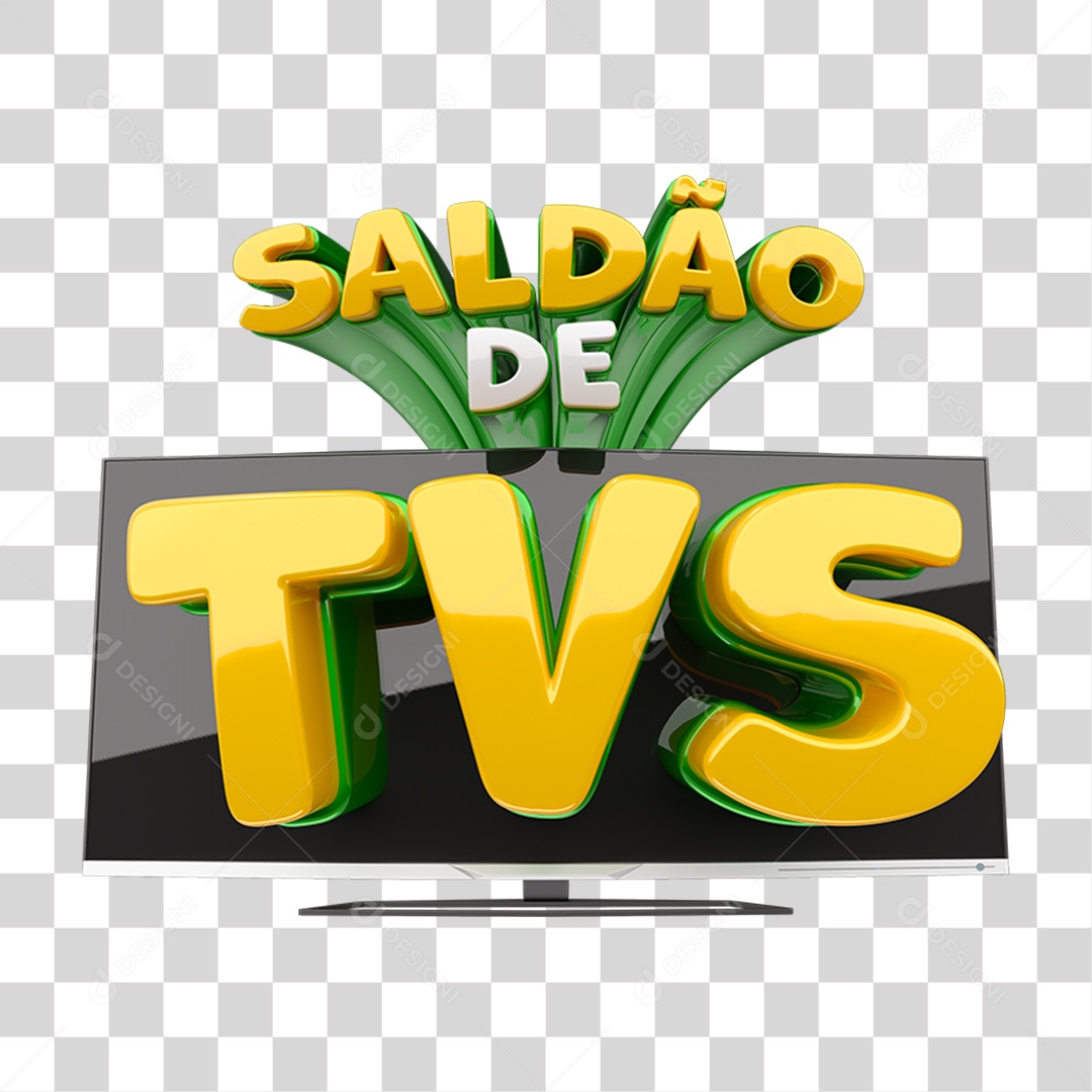 Selo 3D Saldão de Tvs PNG Transparente
