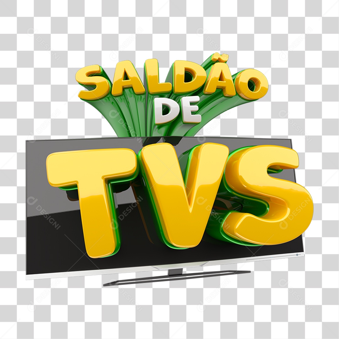 Selo 3D Saldão de Tvs PNG Transparente