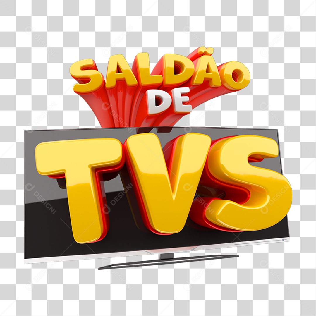 Selo 3D Saldão de Tvs PNG Transparente