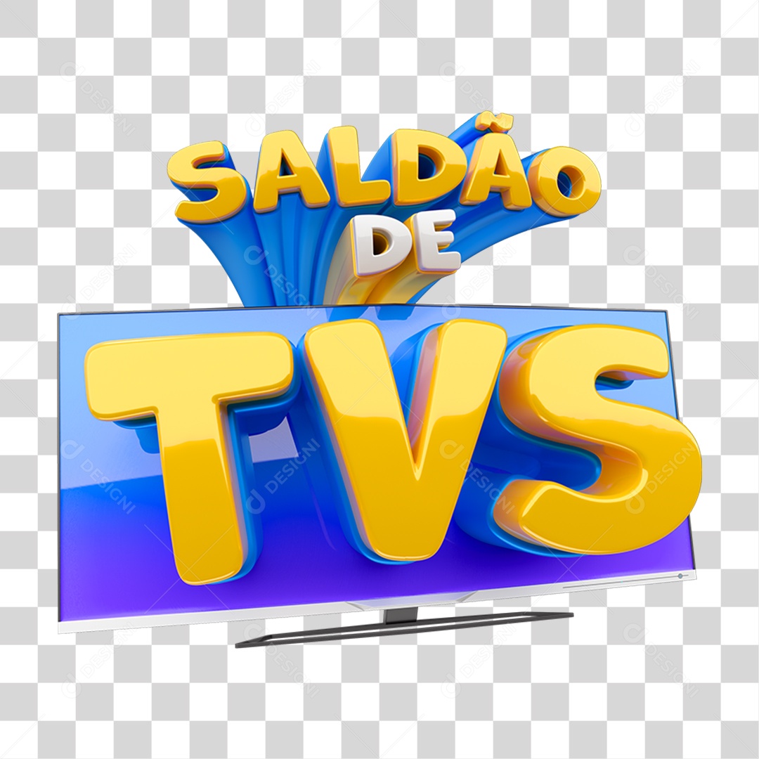 Selo 3D Saldão de Tvs PNG Transparente