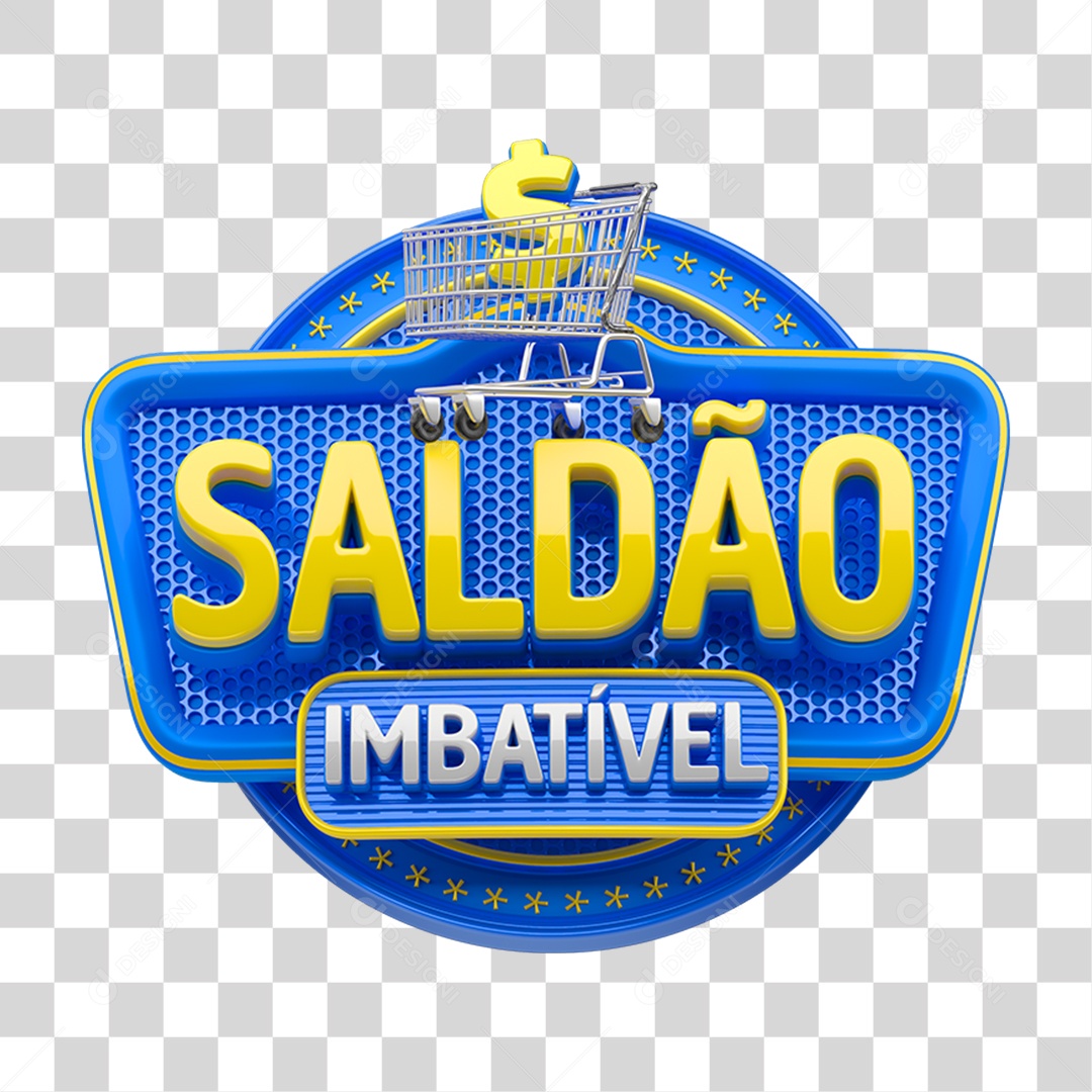 Selo 3D Saldão Imbatível PNG Transparente