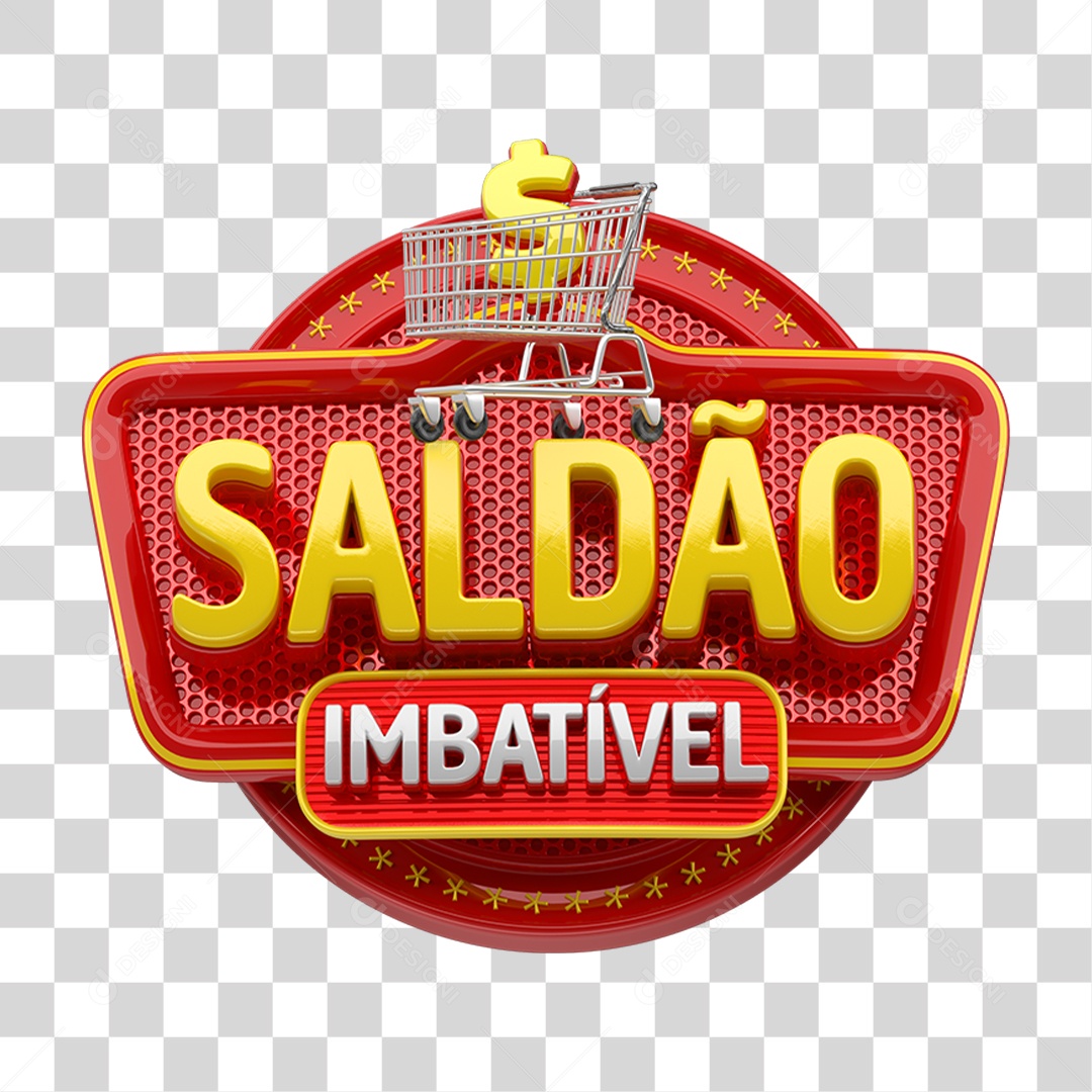 Selo 3D Saldão Imbatível PNG Transparente