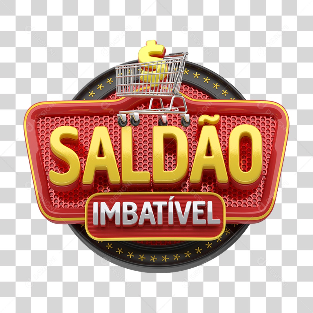 Selo 3D Saldão Imbatível PNG Transparente
