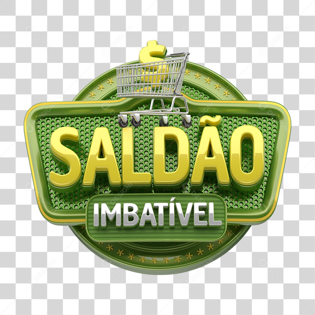 Selo 3D Saldão Imbatível PNG Transparente
