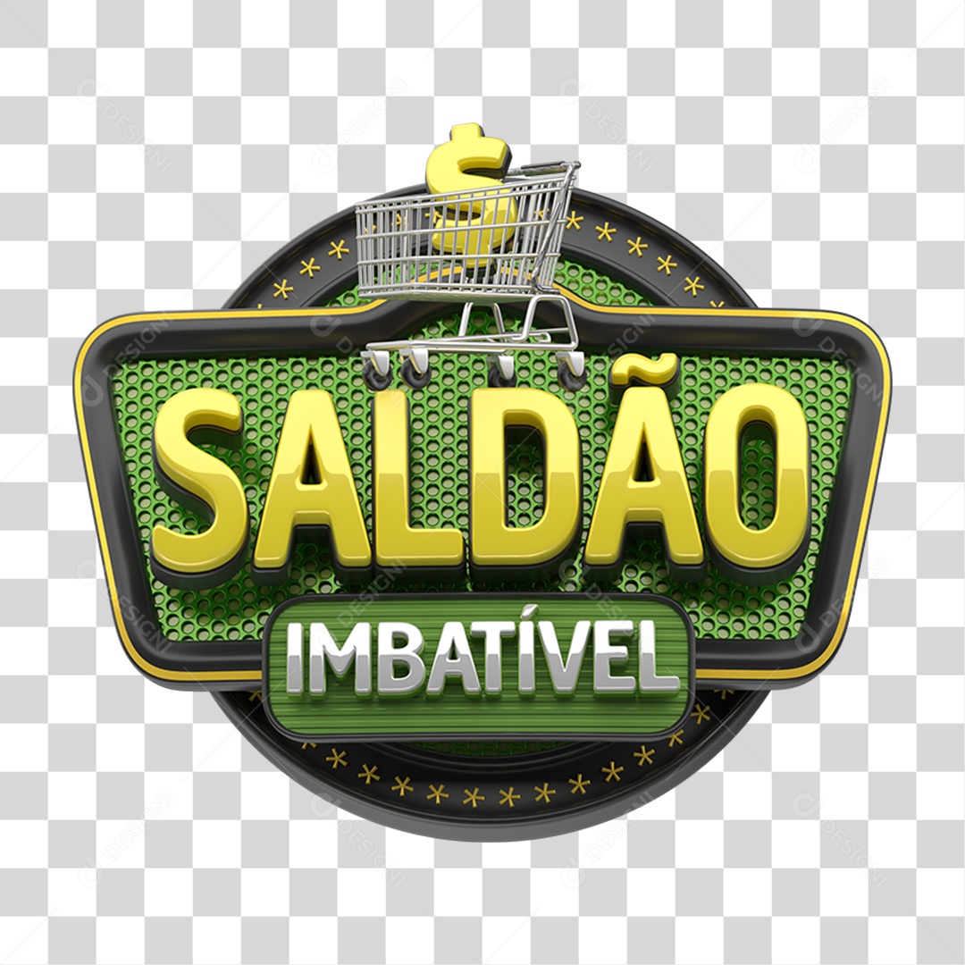 Selo 3D Saldão Imbatível PNG Transparente