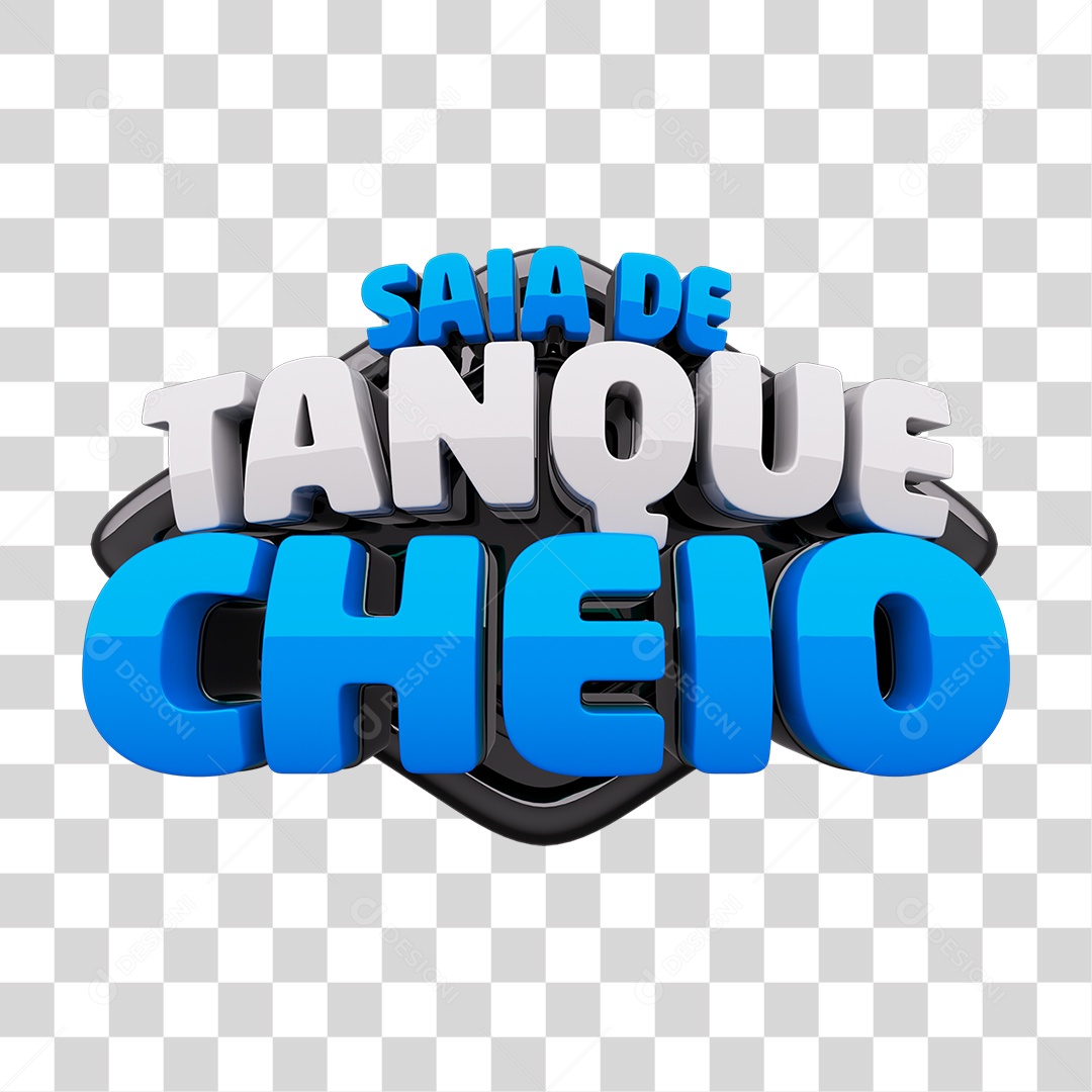 Selo 3D Saia de Tanque Cheio PNG Transparente