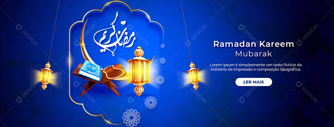 Social Media Banner Ramadan Kareem Mubarak PSD Editável
