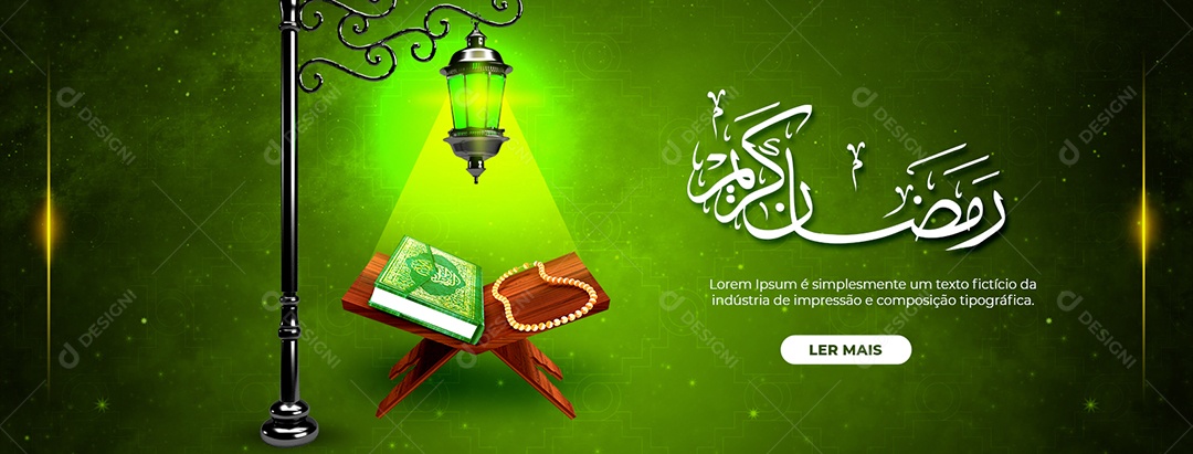 Social Media Banner Ramadan Kareem Mubarak PSD Editável
