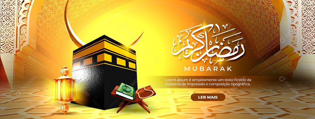 Social Media Banner Ramadan Kareem Mubarak PSD Editável