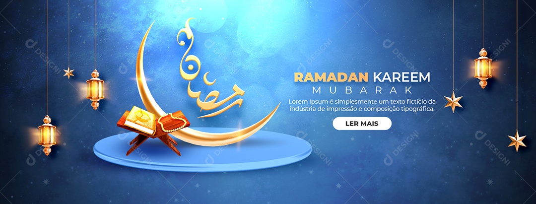 Social Media Banner Ramadan Kareem Mubarak PSD Editável