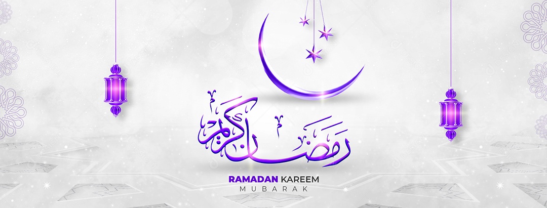 Social Media Banner Ramadan Kareem Mubarak PSD Editável