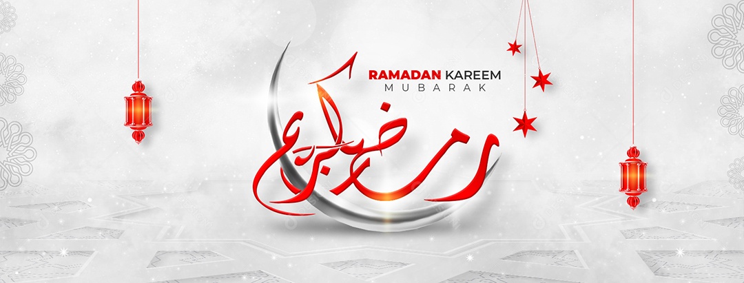 Social Media Banner Ramadan Kareem Mubarak PSD Editável