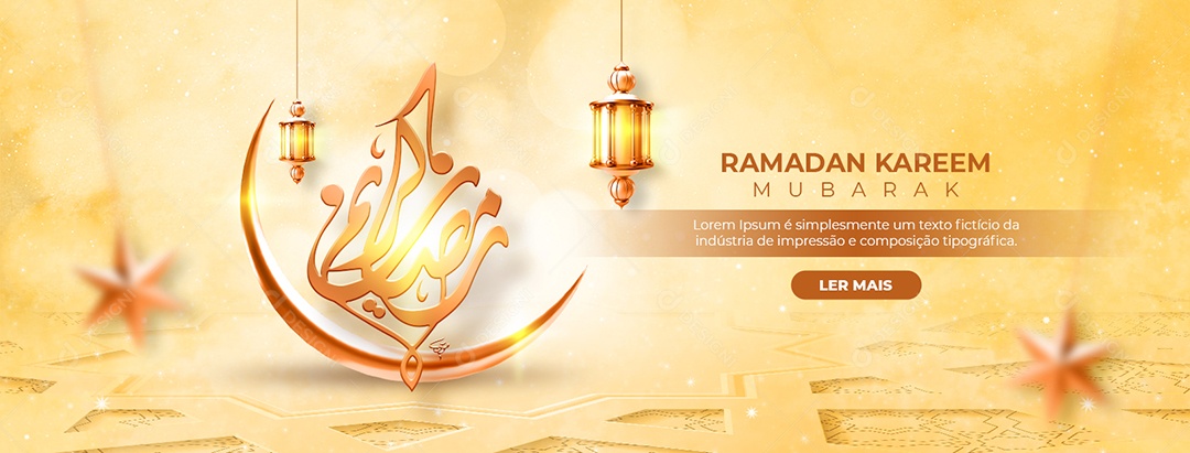 Social Media Banner Ramadan Kareem Mubarak PSD Editável