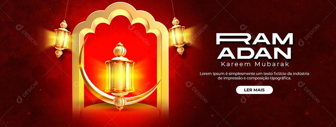 Social Media Banner Ramadan Kareem Mubarak PSD Editável