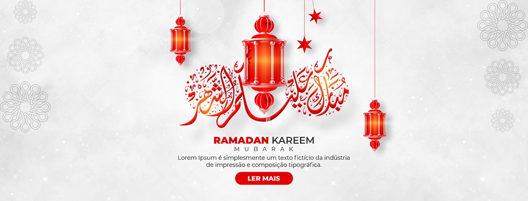 Social Media Banner Ramadan Kareem Mubarak PSD Editável
