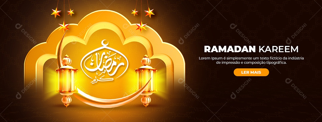 Social Media Banner Ramadan Kareem PSD Editável