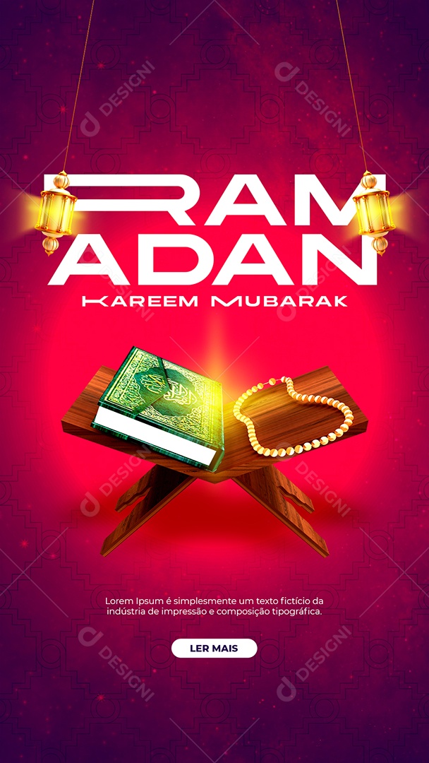 Social Media Story Ramadan Kareem Mubarak PSD Editável