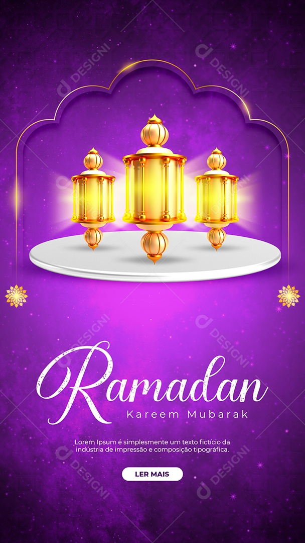 Social Media Story Ramadan Kareem Mubarak PSD Editável