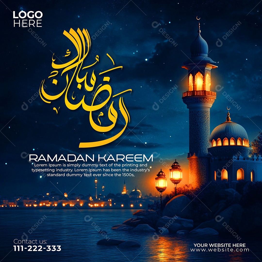 Bem Vindo Ramadan Kareem Social Media PSD Editável