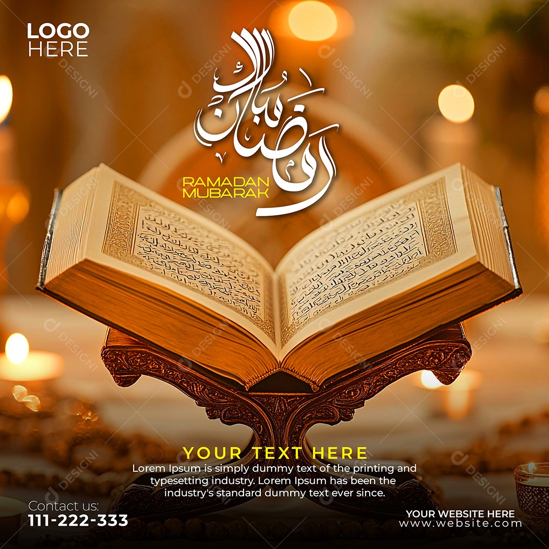 Bem Vindo Ramadan Kareem Social Media PSD Editável