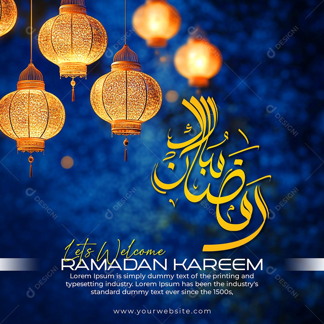 Bem Vindo Ramadan Kareem Social Media PSD Editável