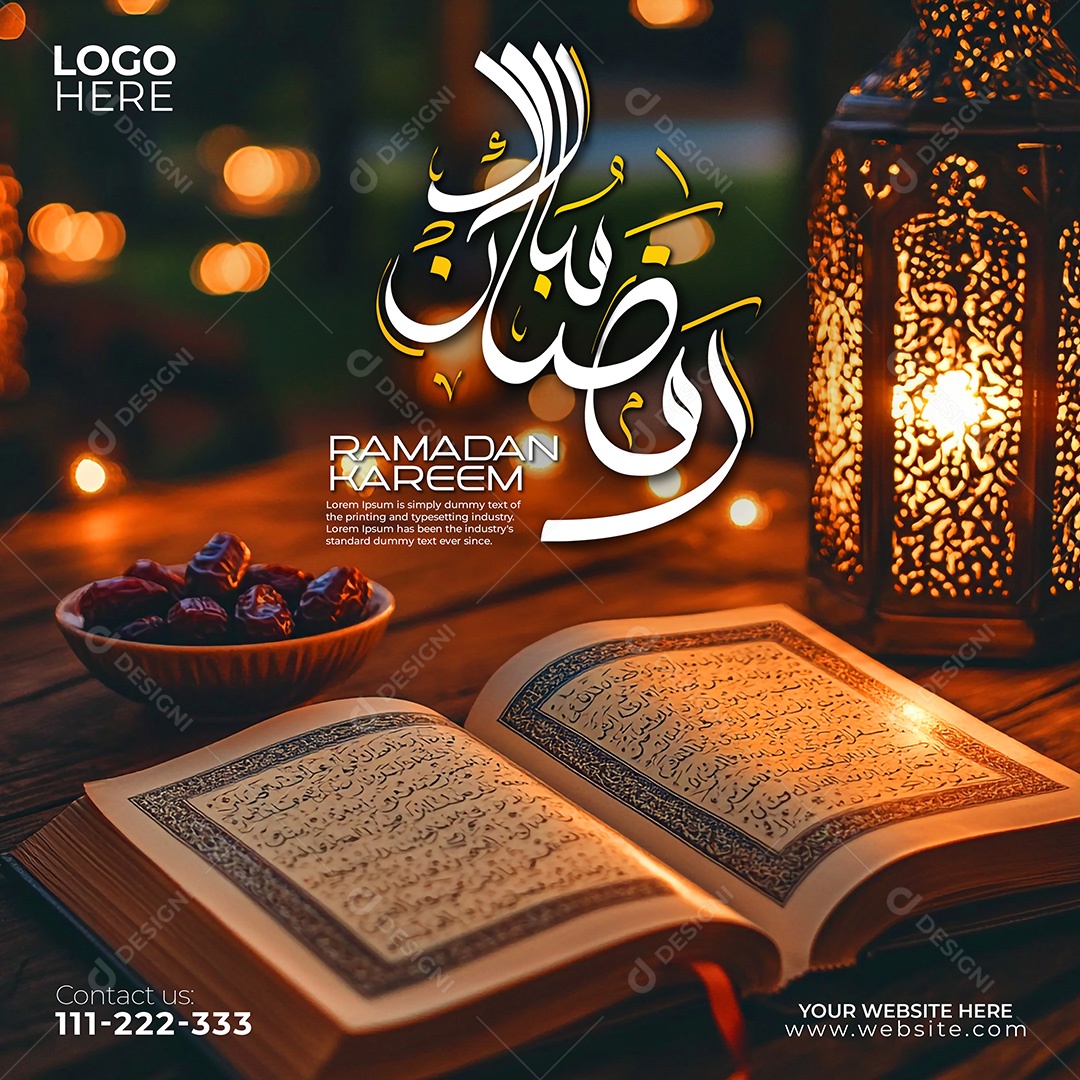 Bem Vindo Ramadan Kareem Social Media PSD Editável