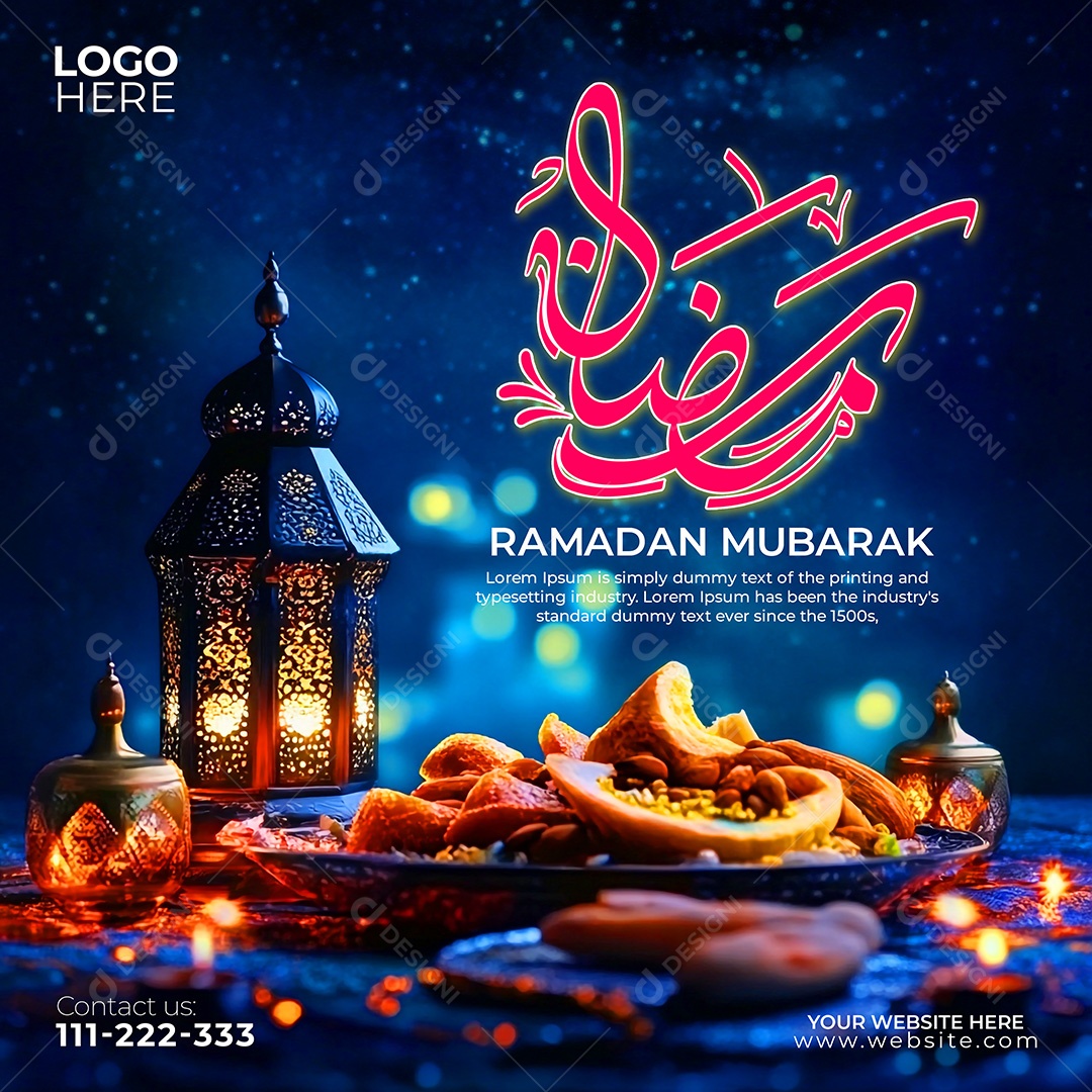 Bem Vindo Ramadan Kareem Social Media PSD Editável