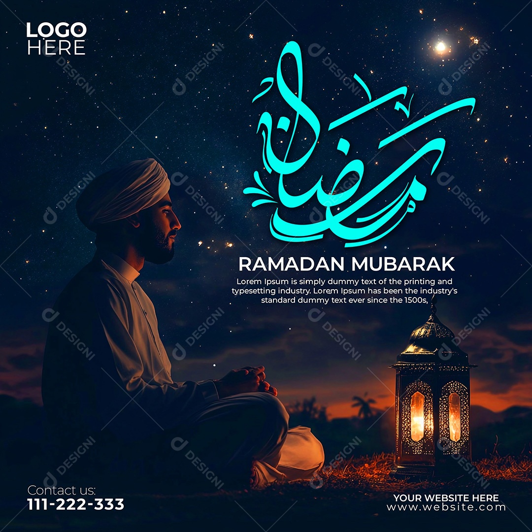 Bem Vindo Ramadan Kareem Social Media PSD Editável