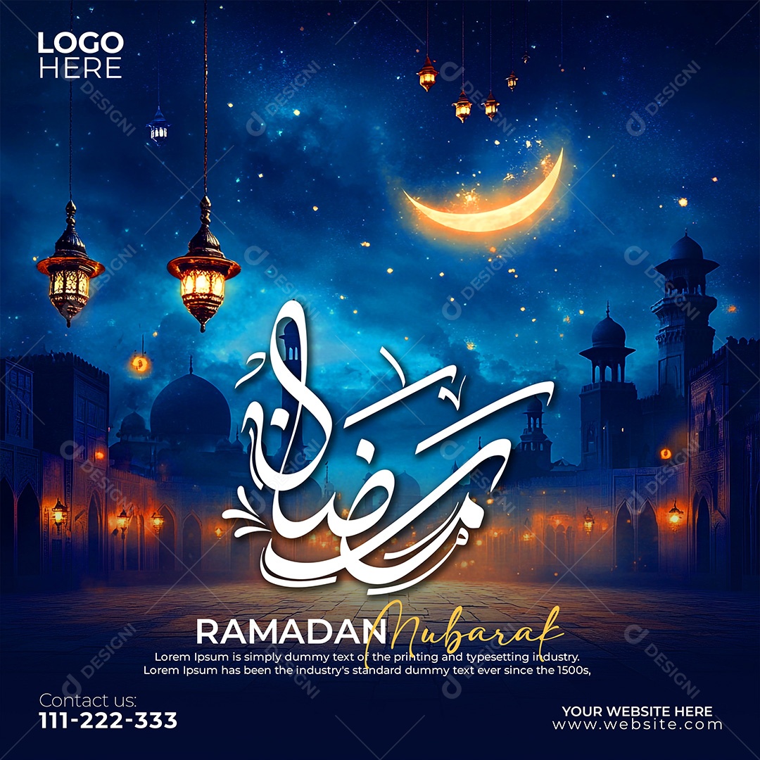 Bem Vindo Ramadan Kareem Social Media PSD Editável