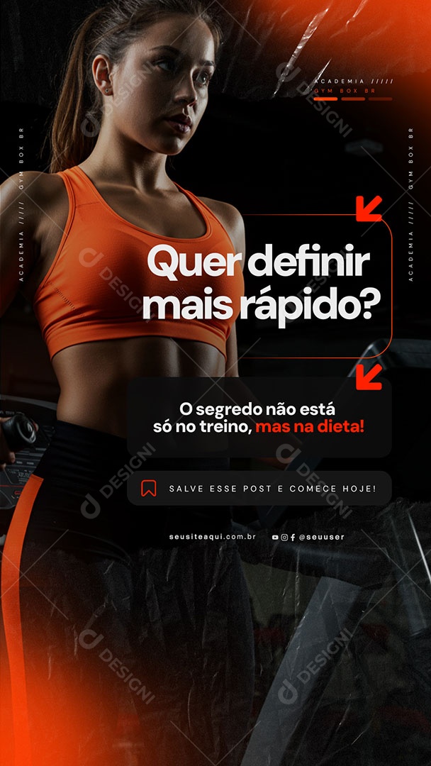 Story Academia quer Definir mais Rápido Social Media PSD Editável