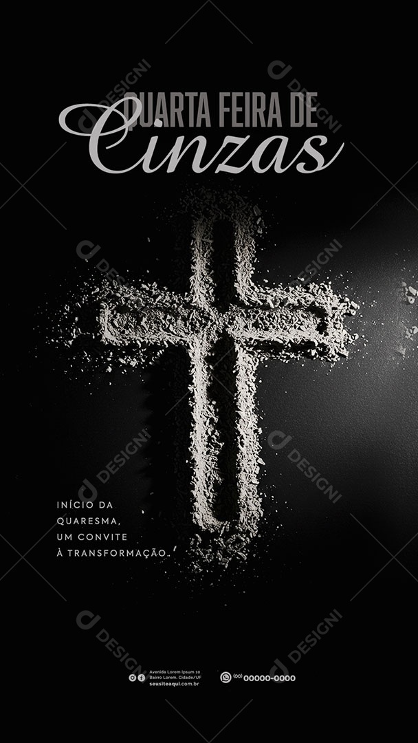 Story Quarta Feira de Cinzas Social Media PSD Editável