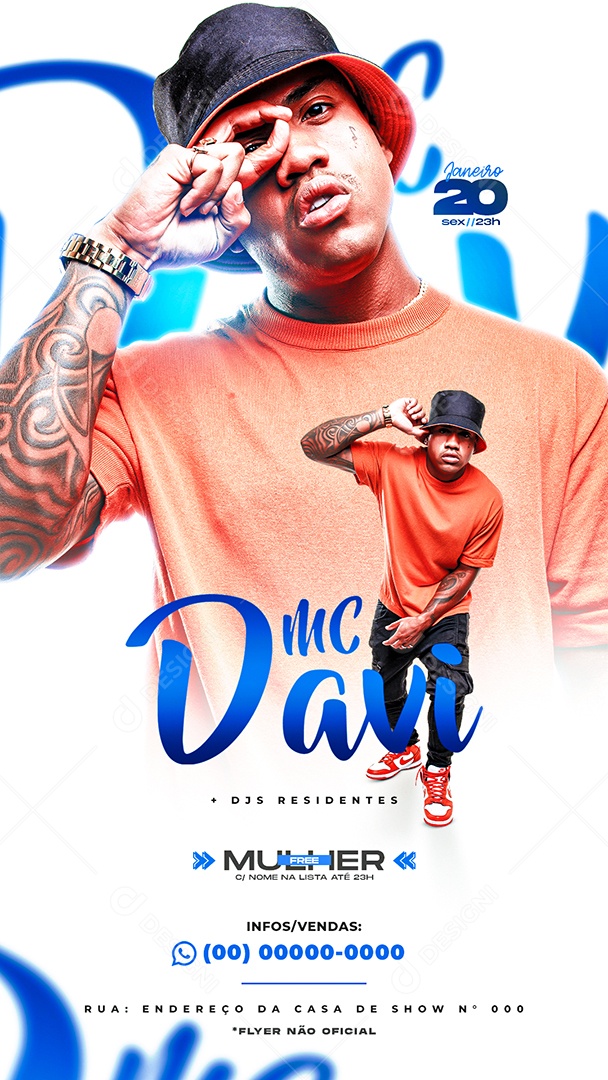 Story Flyer Mc Davi Social Media PSD Editável