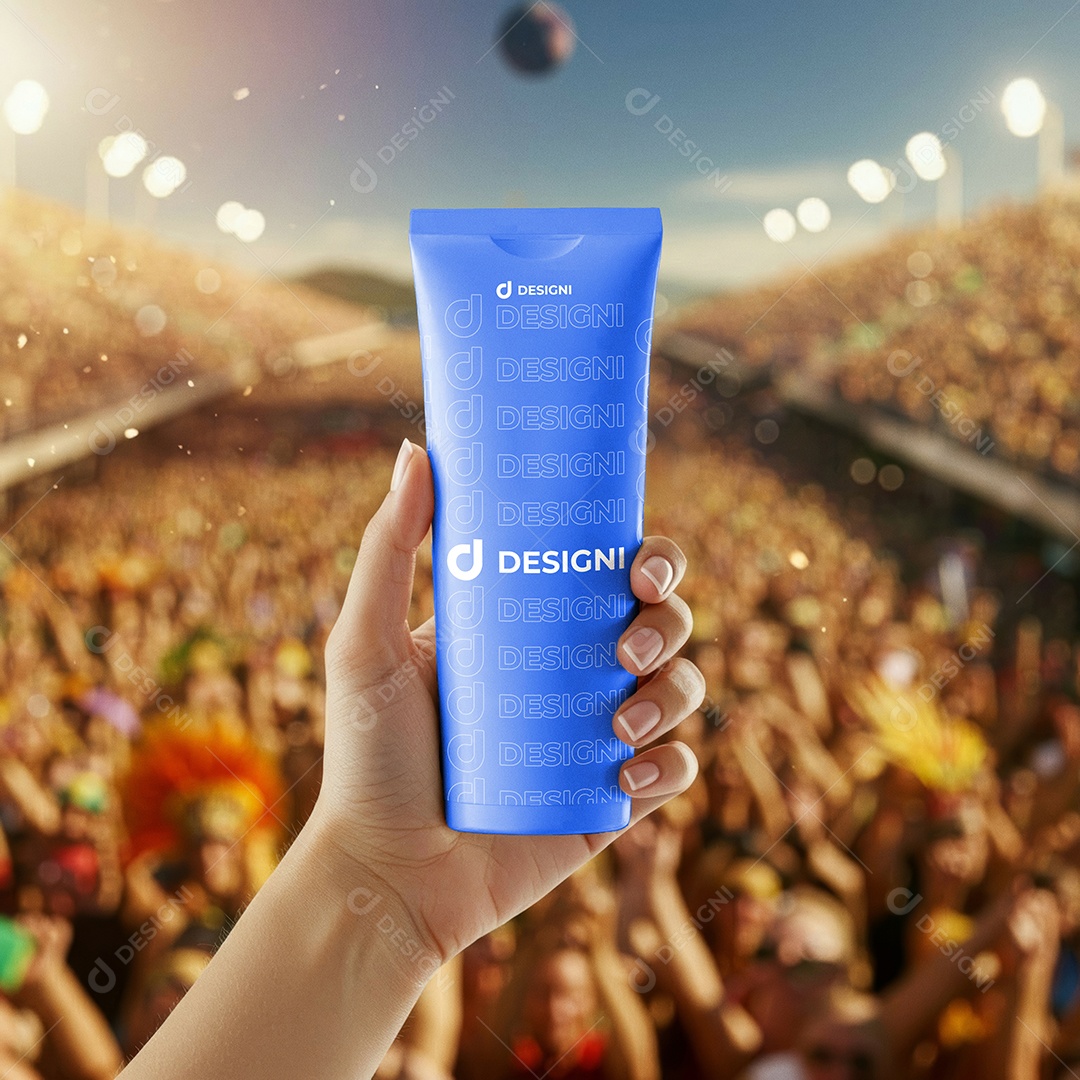 Mockup Cosmético De Carnaval PSD Editável