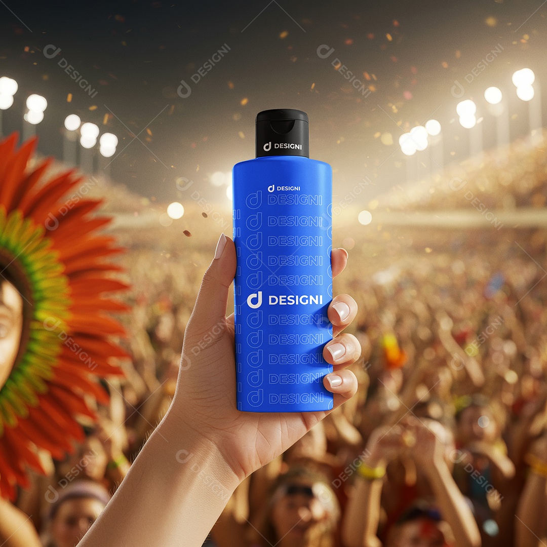 Mockup Cosmético De Carnaval PSD Editável