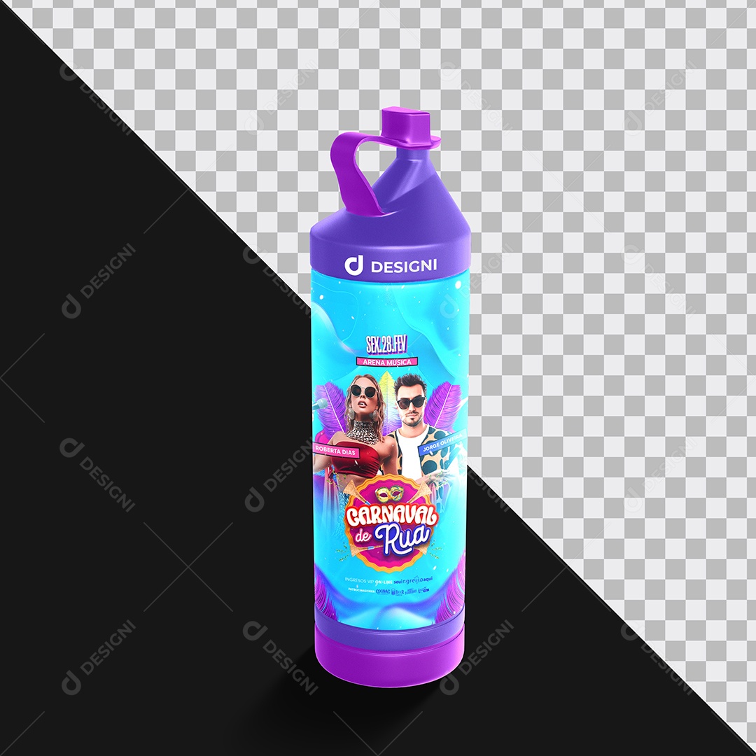 Mockup Garrafa Squeeze PSD Editável