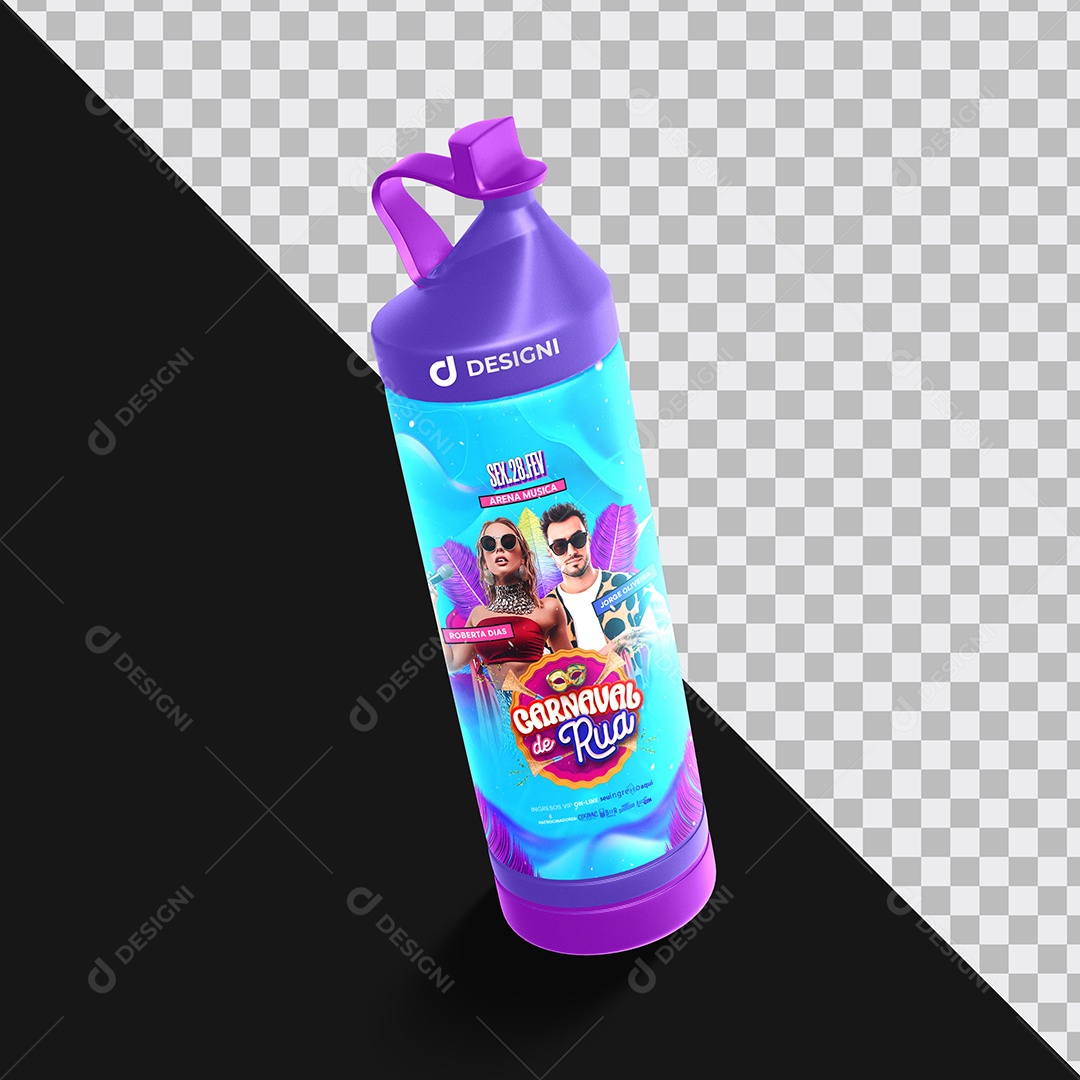Mockup Garrafa Squeeze PSD Editável