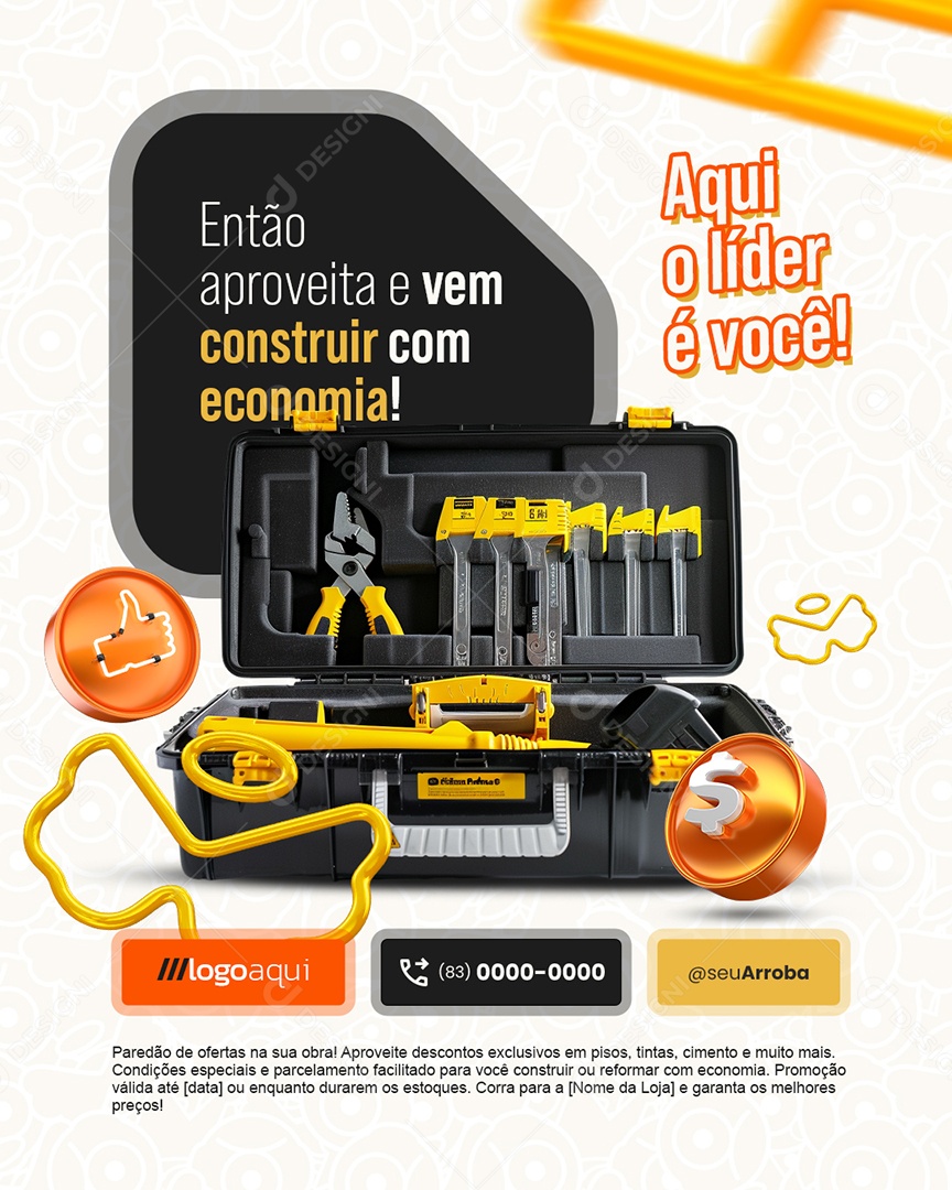 Material de Construção BBB Caixa de Ferramentas Social Media PSD Editável