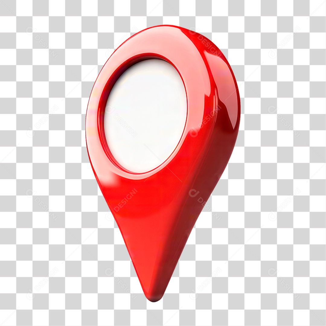 Pino de Localização 3D PNG Transparente