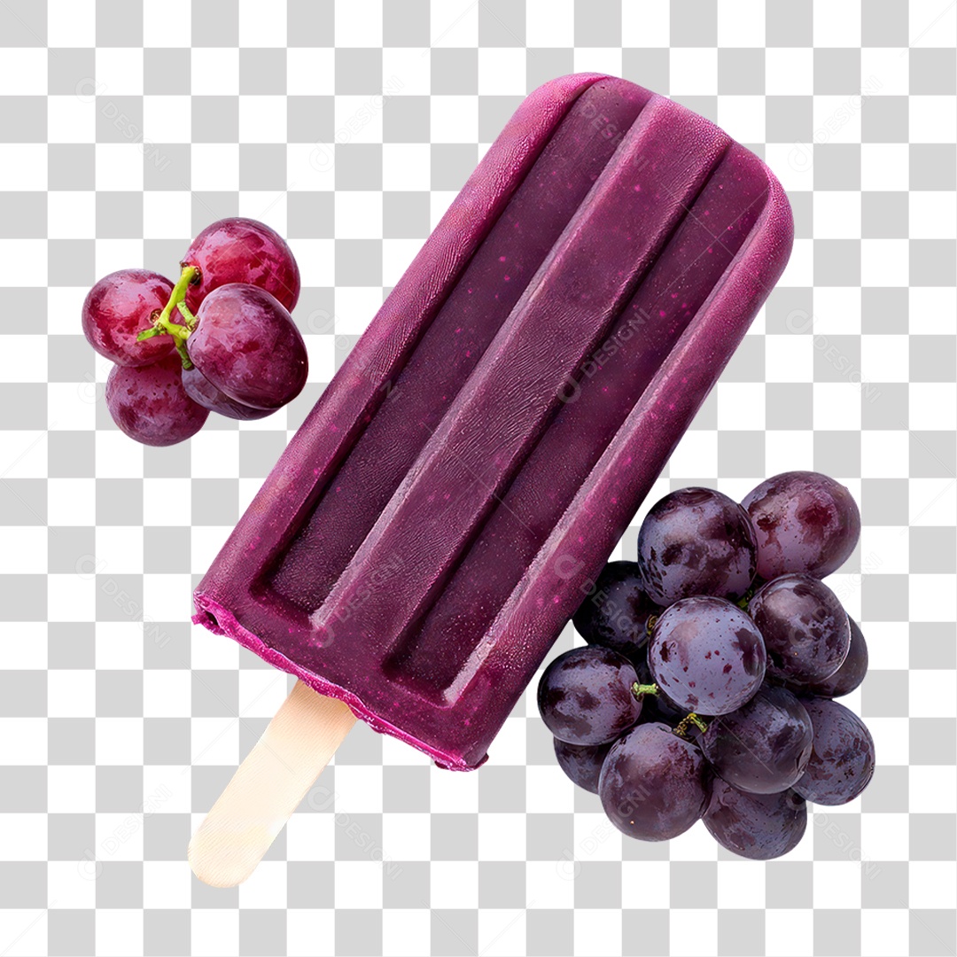Picolé de Uva PNG Transparente