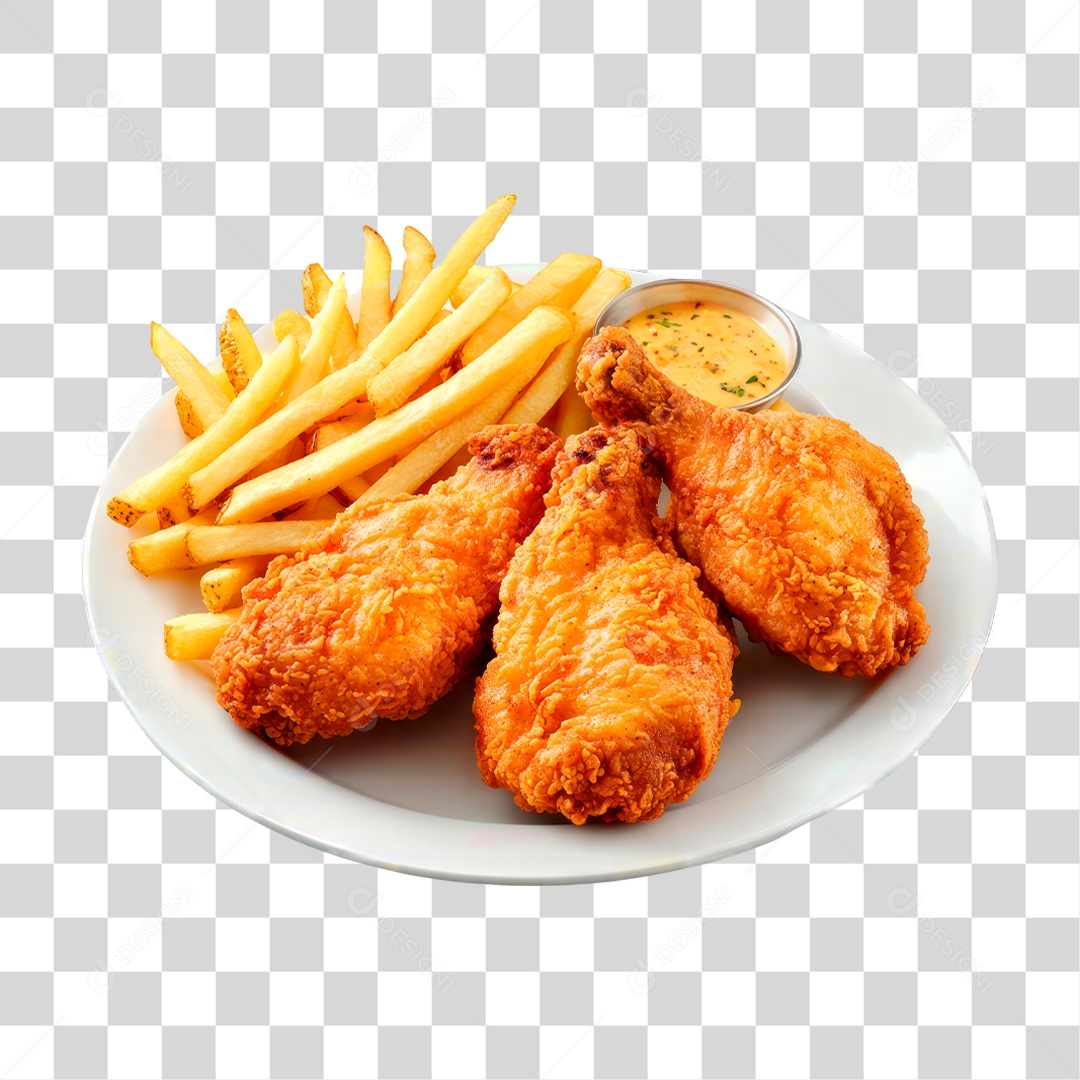 Porção de Frango Frito PNG Transparente