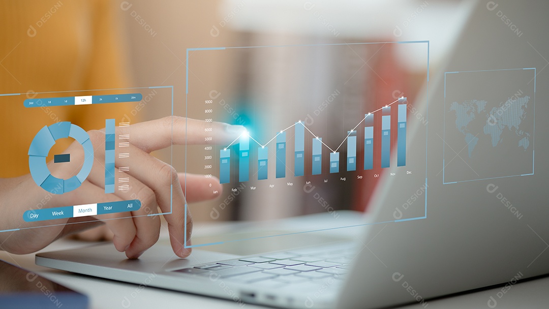 Sistema de gerenciamento de dados com KPI e métricas conectadas ao banco de dados