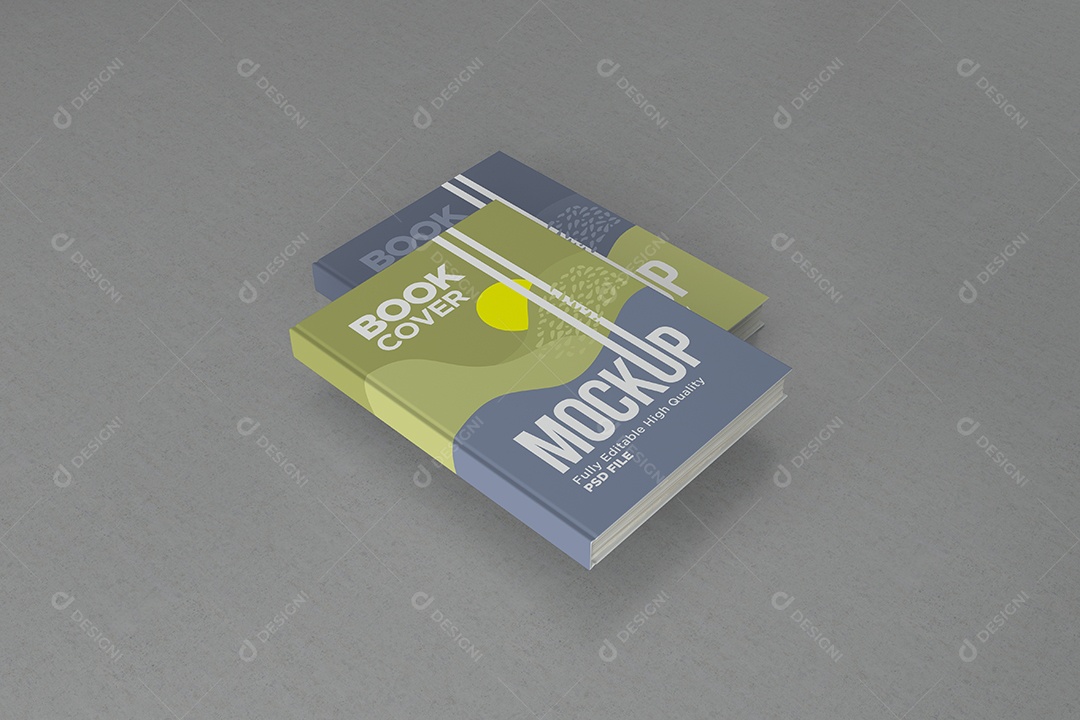 Mockup de Livros Empilhados PSD Editável