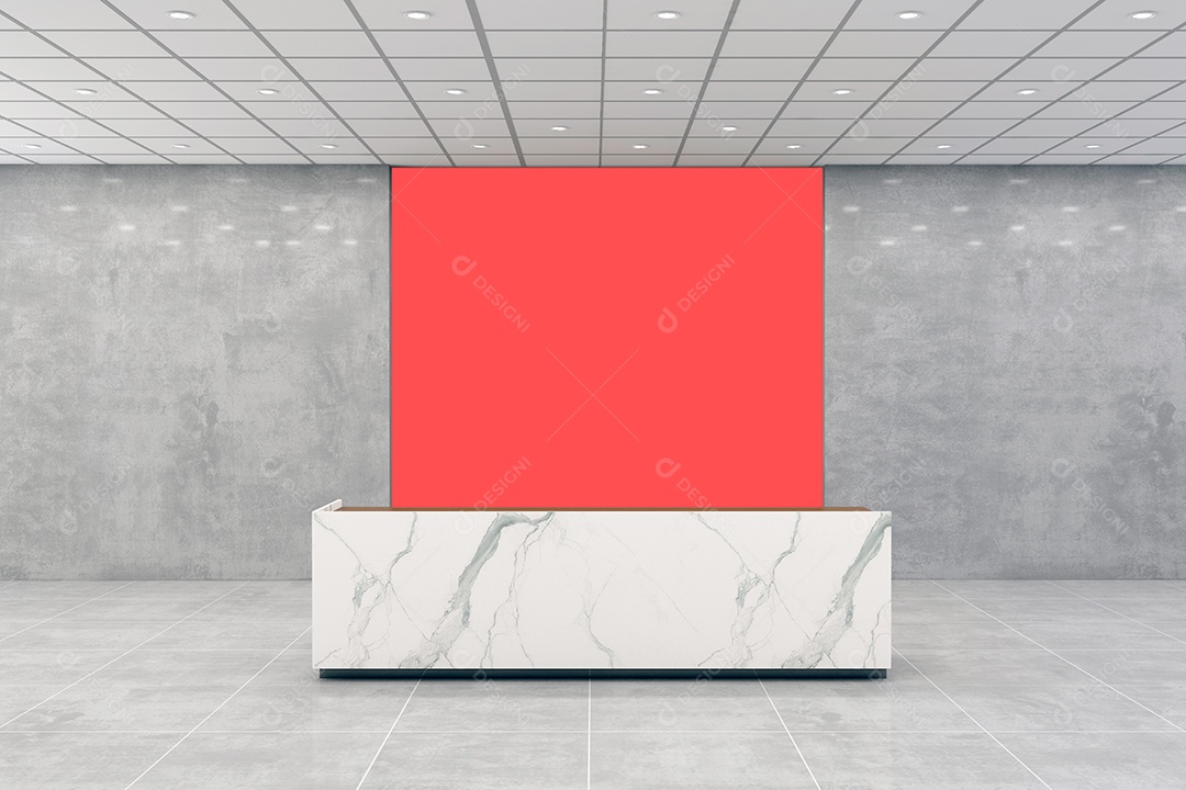 Parede de Recepção Mockup PSD Editável