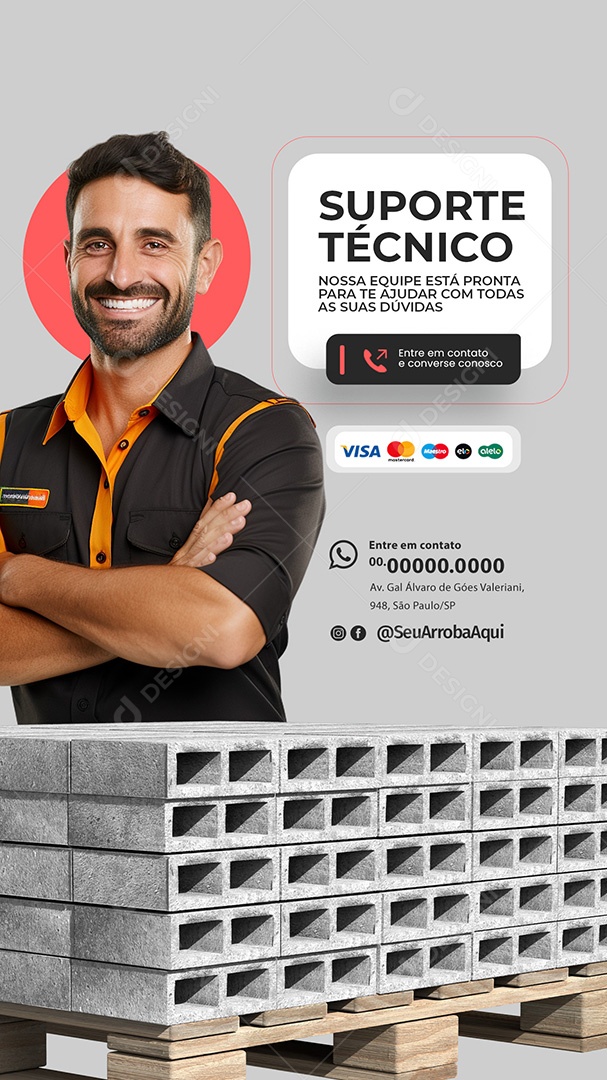 Story Suporte Técnico Social Media PSD Editável