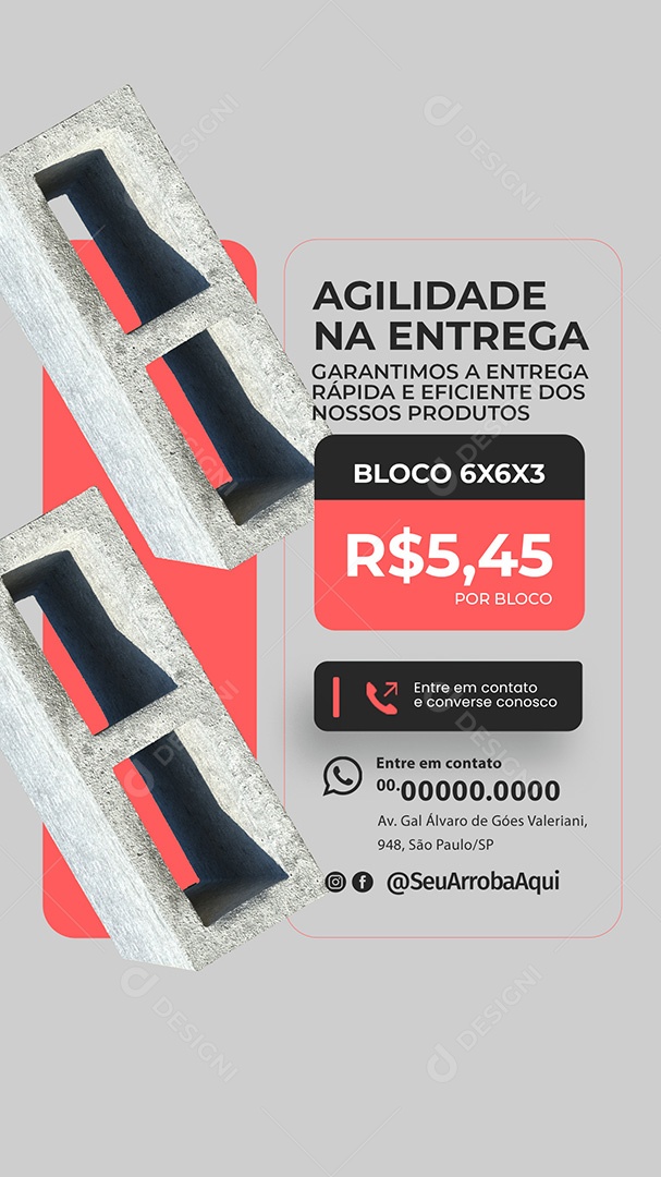 Story Agilidade na Entrega Social Media PSD Editável