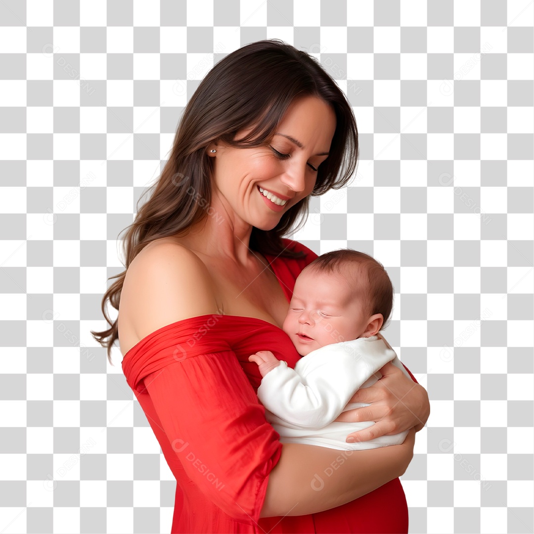 Mulher com Bebê PNG Transparente