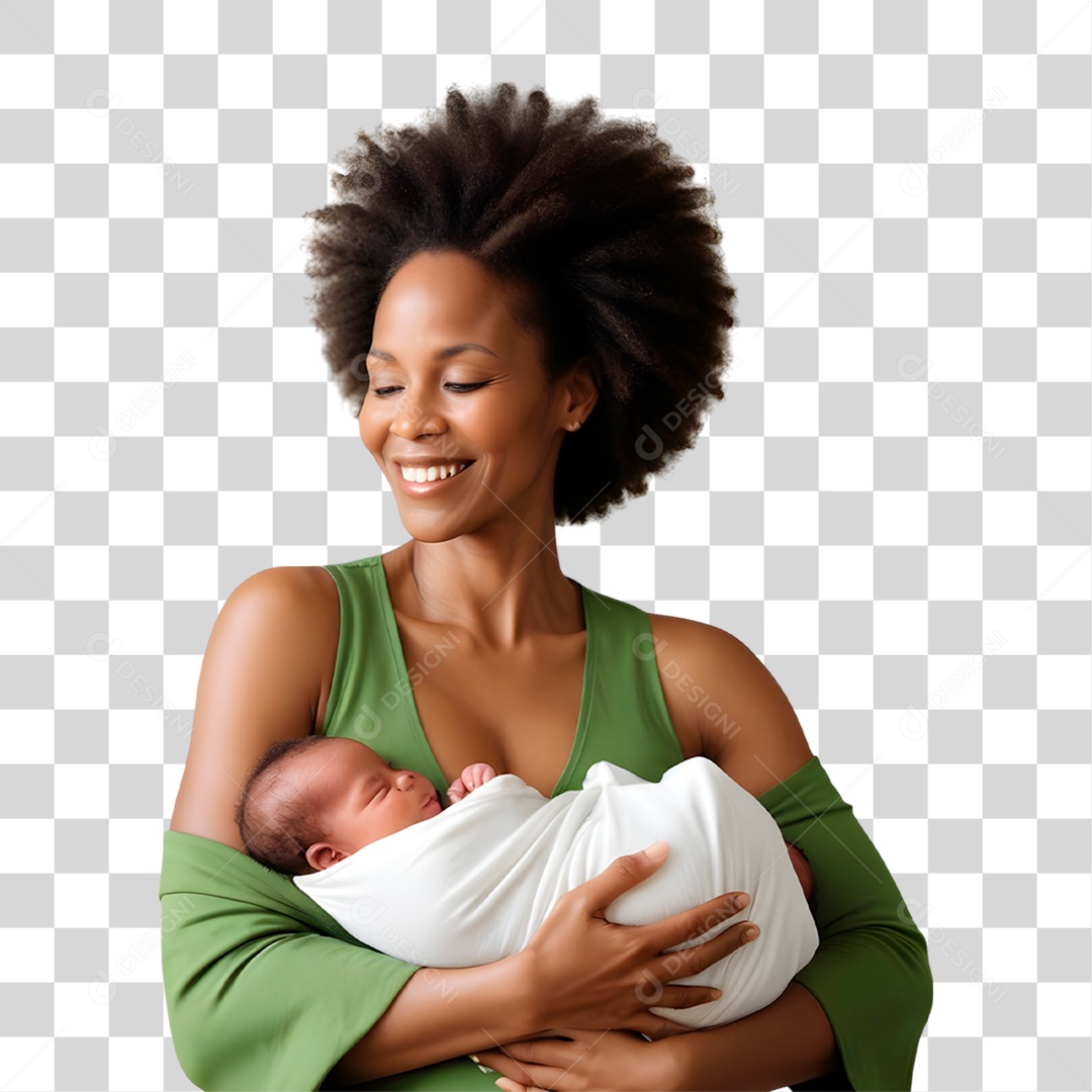 Mulher com Bebê PNG Transparente