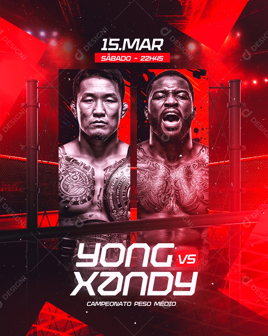 Luta Young VS Gomes Social Media PSD Editável