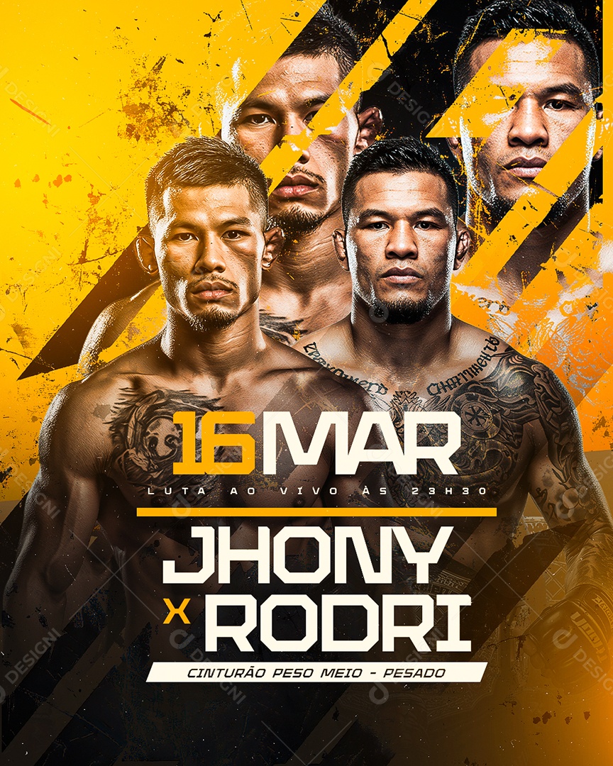 Luta Jhony VS Rodri Social Media PSD Editável