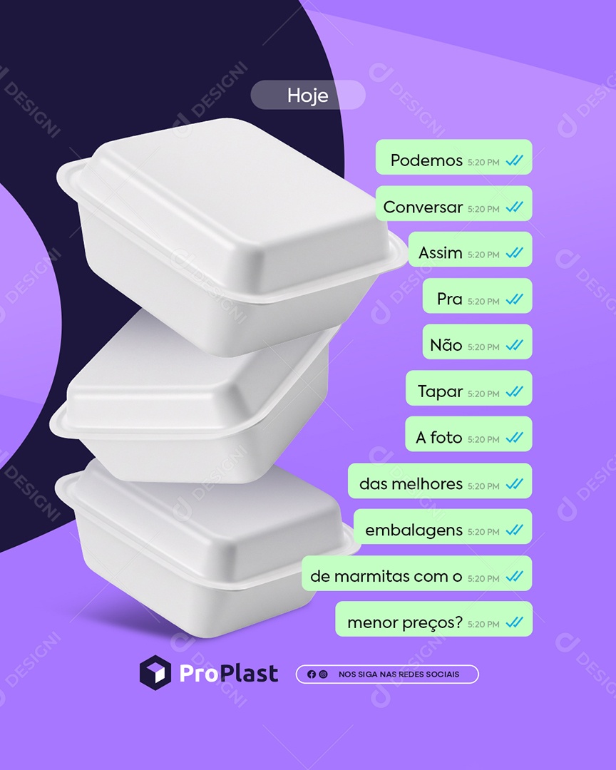 Embalagem Plástica Hoje Podemos Conversar Social Media PSD Editável